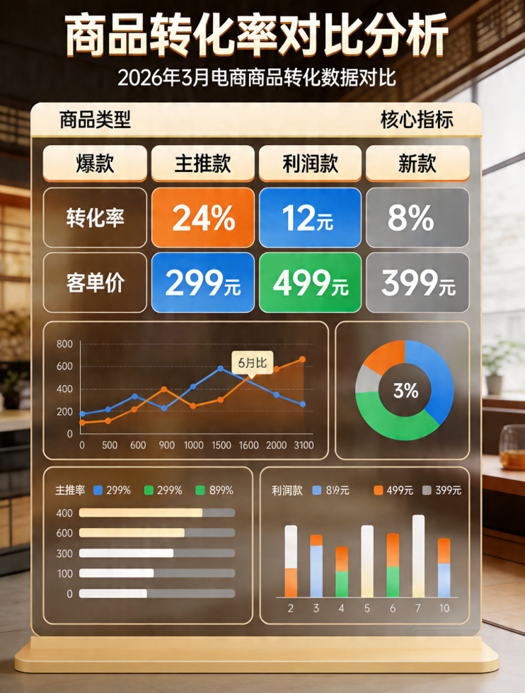 商品转化率对比分析图